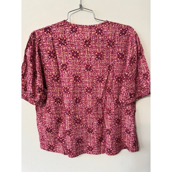 TAYLOR TILLMAN KAYLA PLEATED TOP BERRY KALEIDOSCOPE SMALL NWOT - Picture 3 of 4
